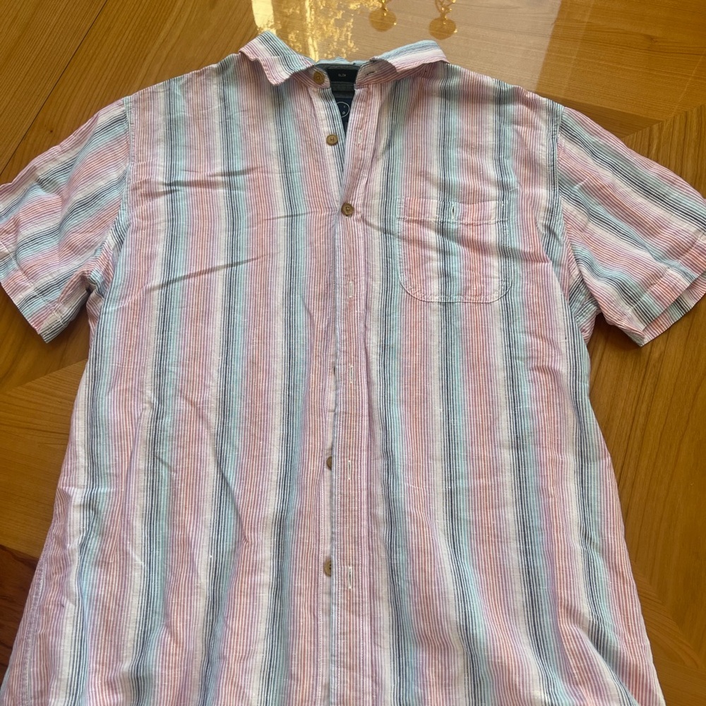 Casual Striped Button-Down Shirt for Men